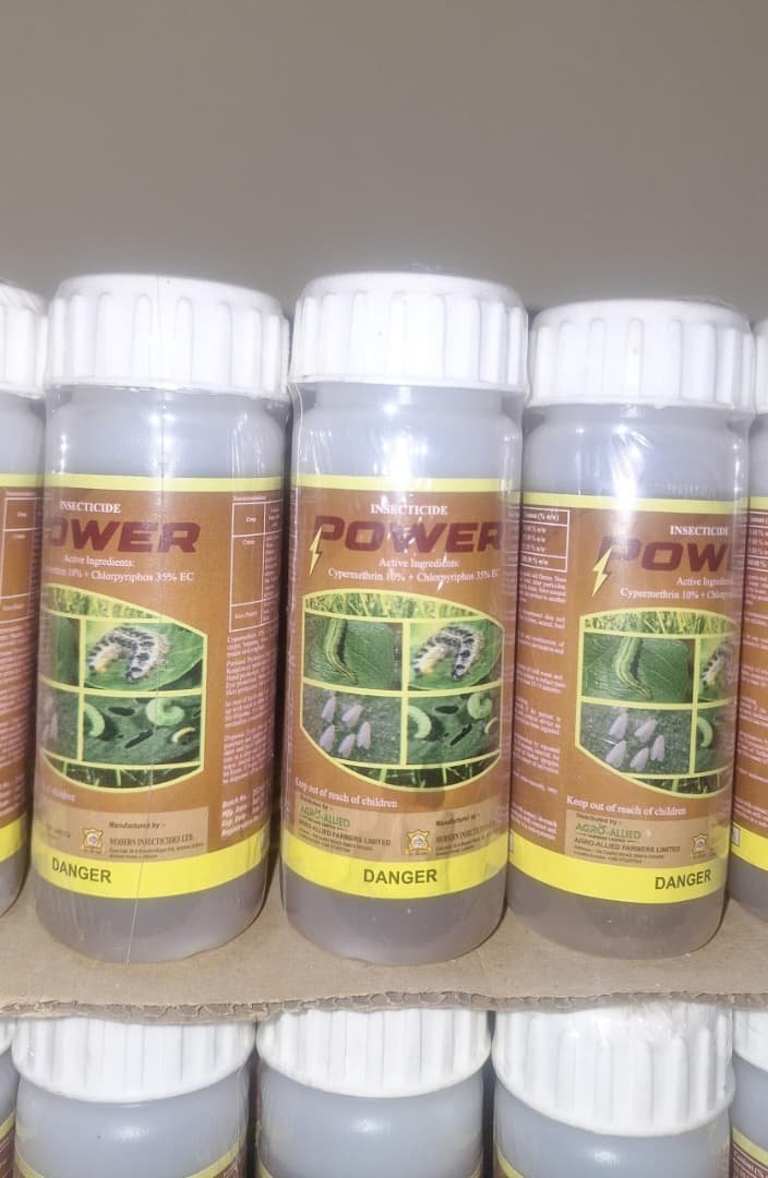 Power 100mls cypermethrin 10% + chlorpyrifos 35% EC